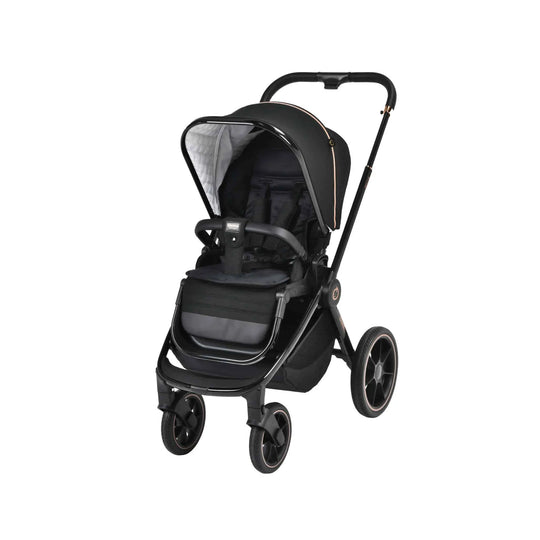 Bella Shiny Black & Gold Stroller - ChelinoBaby Online