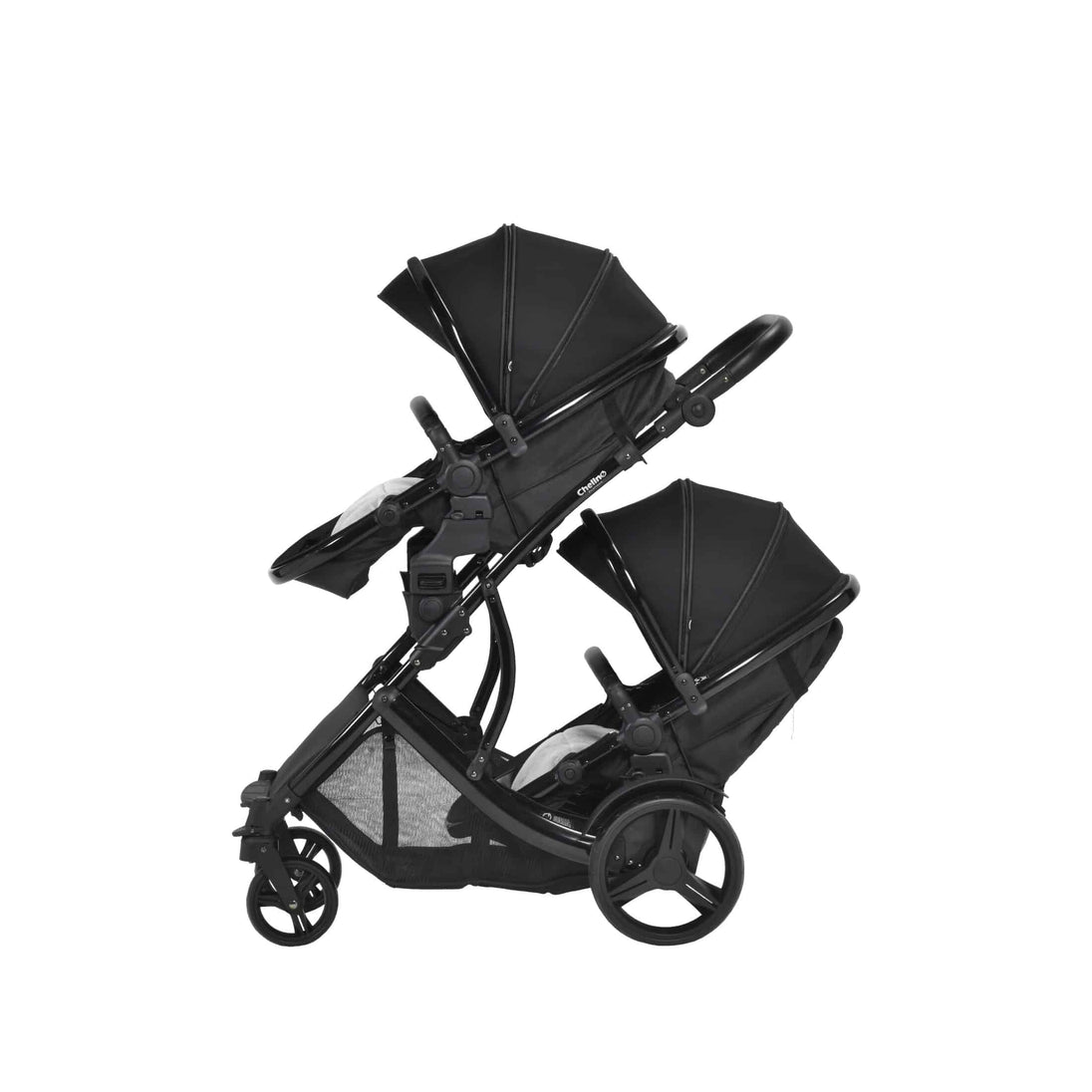 Lunar Twin Black Stroller - ChelinoBaby Online