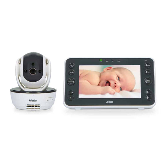 Alecto DVM200XL - Video baby monitor with 5" colour display, white/anthracite - ChelinoBaby Online