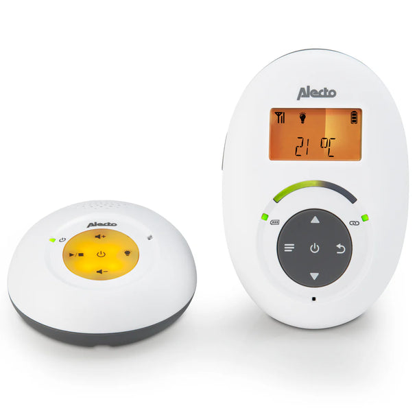 Alecto DBX-125 - Full Eco DECT baby monitor, white/anthracite - ChelinoBaby Online