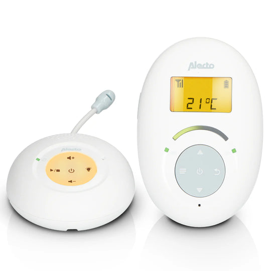 Alecto DBX120 - Full Eco DECT baby monitor, white/blue - ChelinoBaby Online