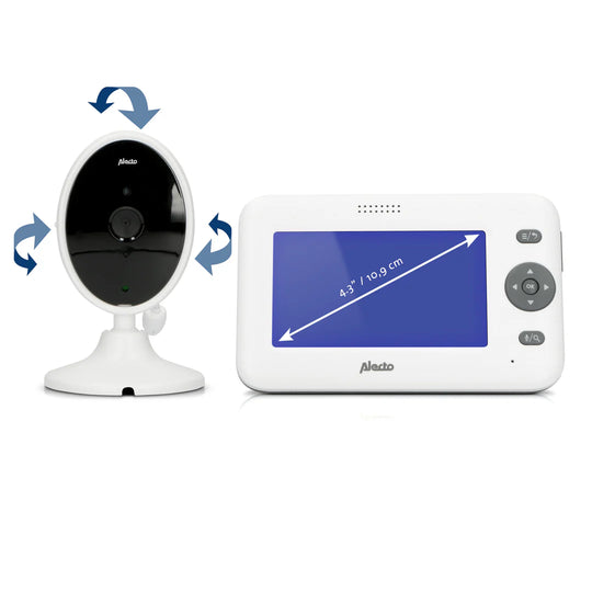 Alecto DVM-140 - Video baby monitor with 4.3" colour display, white - ChelinoBaby Online