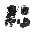 Maverick 3 in 1 Chrome & Black Travel System - ChelinoBaby Online