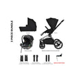 Maverick 3 in 1 Chrome & Black Travel System - ChelinoBaby Online