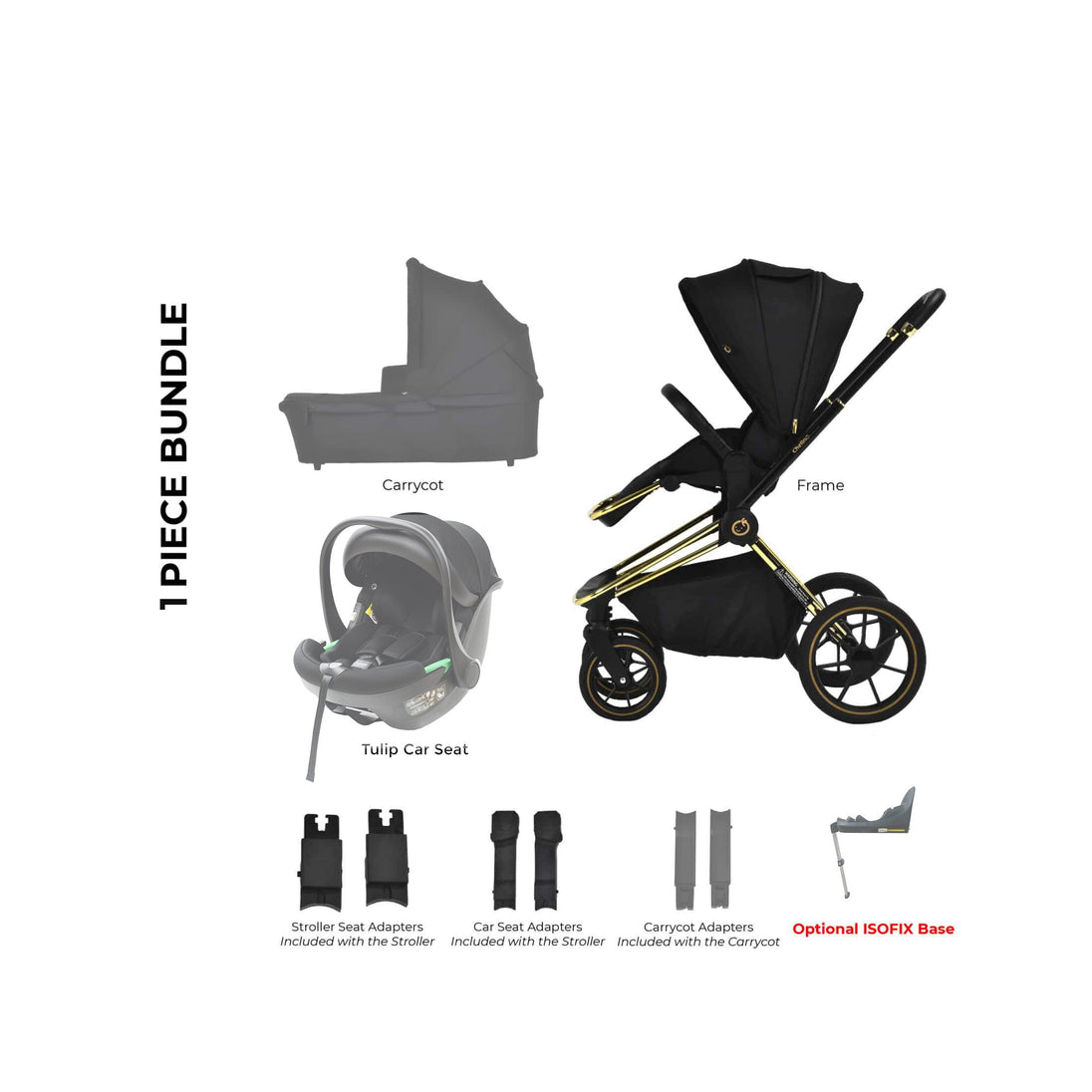 Maverick Yellow Gold with Black Stroller - ChelinoBaby Online