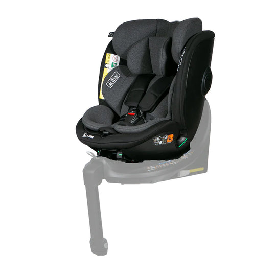 Mico iSize Modular Car Seat with secure base and 360° rotation for children up to 4 years, featuring advanced safety and modular design.