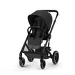 Balios S Lux stroller in Moon Black with ergonomic features and all-terrain wheels.