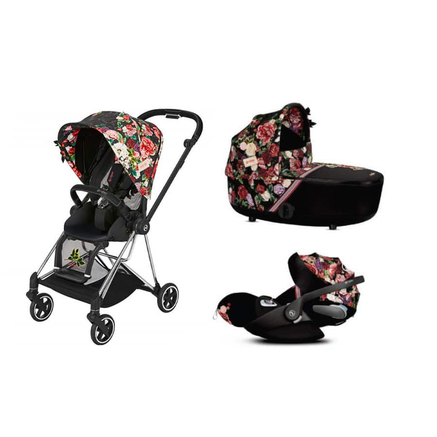 MIOS Spring Blossom Dark Seat Pack + Lux Carry Cot + Cloud Z - ChelinoBaby Online